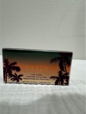 Stila Color Cocktail Travel Cheek Lip & Eye Palette Tequila Sunrise 5 Shades